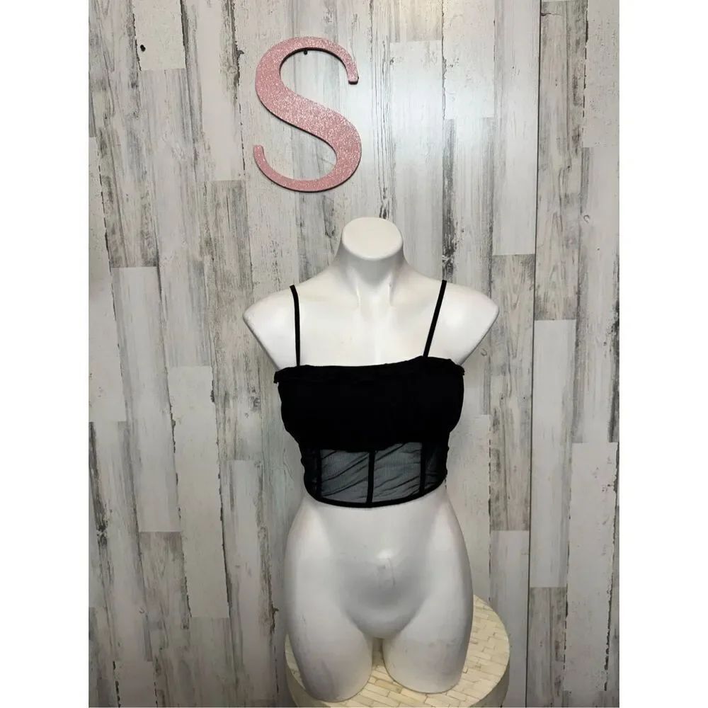 Black crop top size small